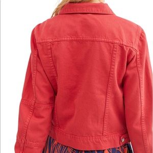 Red Free People Jacket